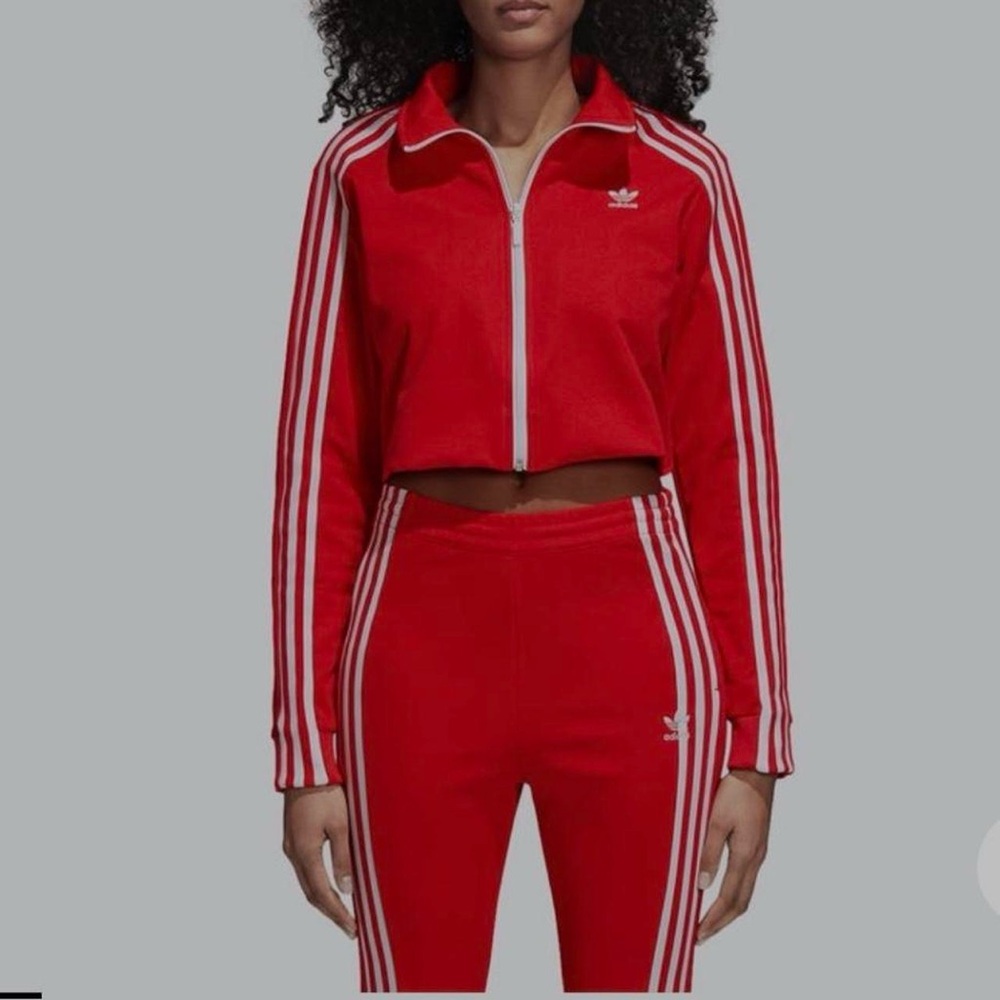 Adidas red tracksuit